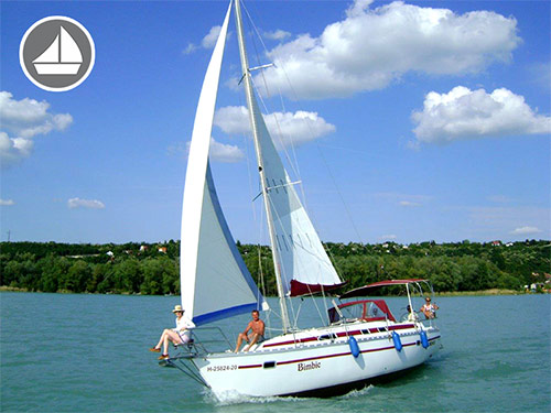 Book sailing boat with a professional skipper. Rent a boat on Balaton lake. Sailing on a Balaton lake