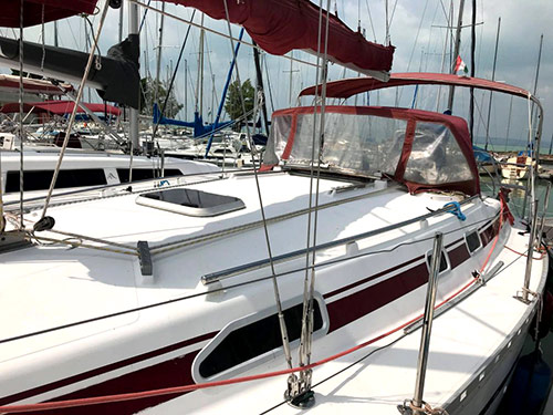 Book sailing boat with a professional skipper. Rent a boat on Balaton lake. Sailing on a Balaton lake