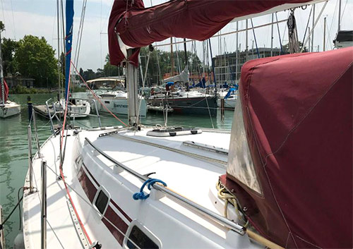 Book sailing boat with a professional skipper. Rent a boat on Balaton lake. Sailing on a Balaton lake