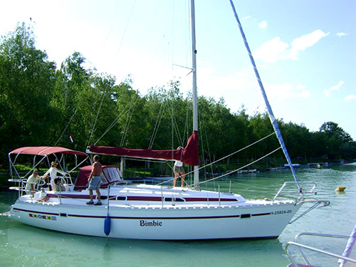 Book sailing boat with a professional skipper. Rent a boat on Balaton lake. Sailing on a Balaton lake